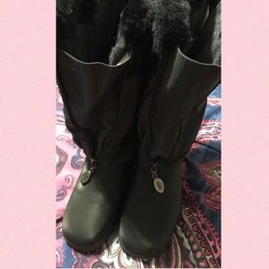 Black Boston Accent Boots.